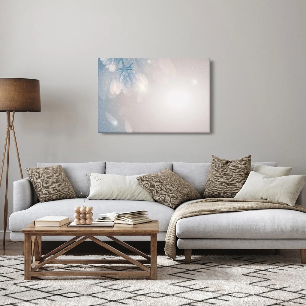 Obraz - Zasnežené kvety (90x60 cm)