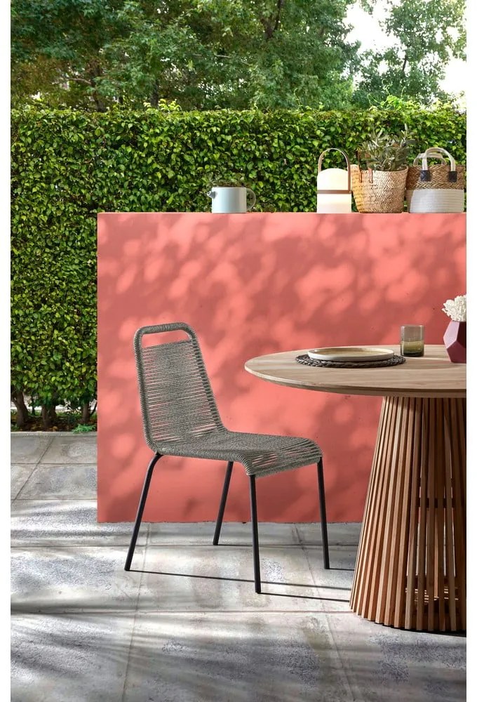Jedálenský stôl z teakového dreva Kave Home Irune, ø 120 cm