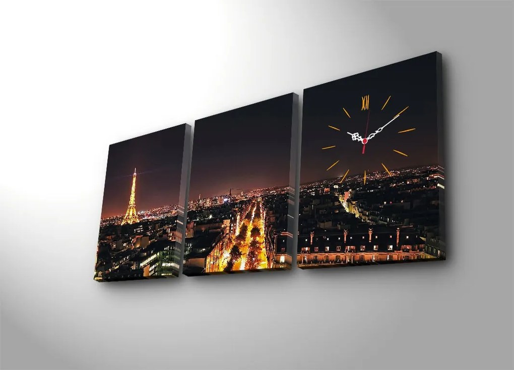 Nástenné hodiny Paríž 96x40 cm viacfarebné