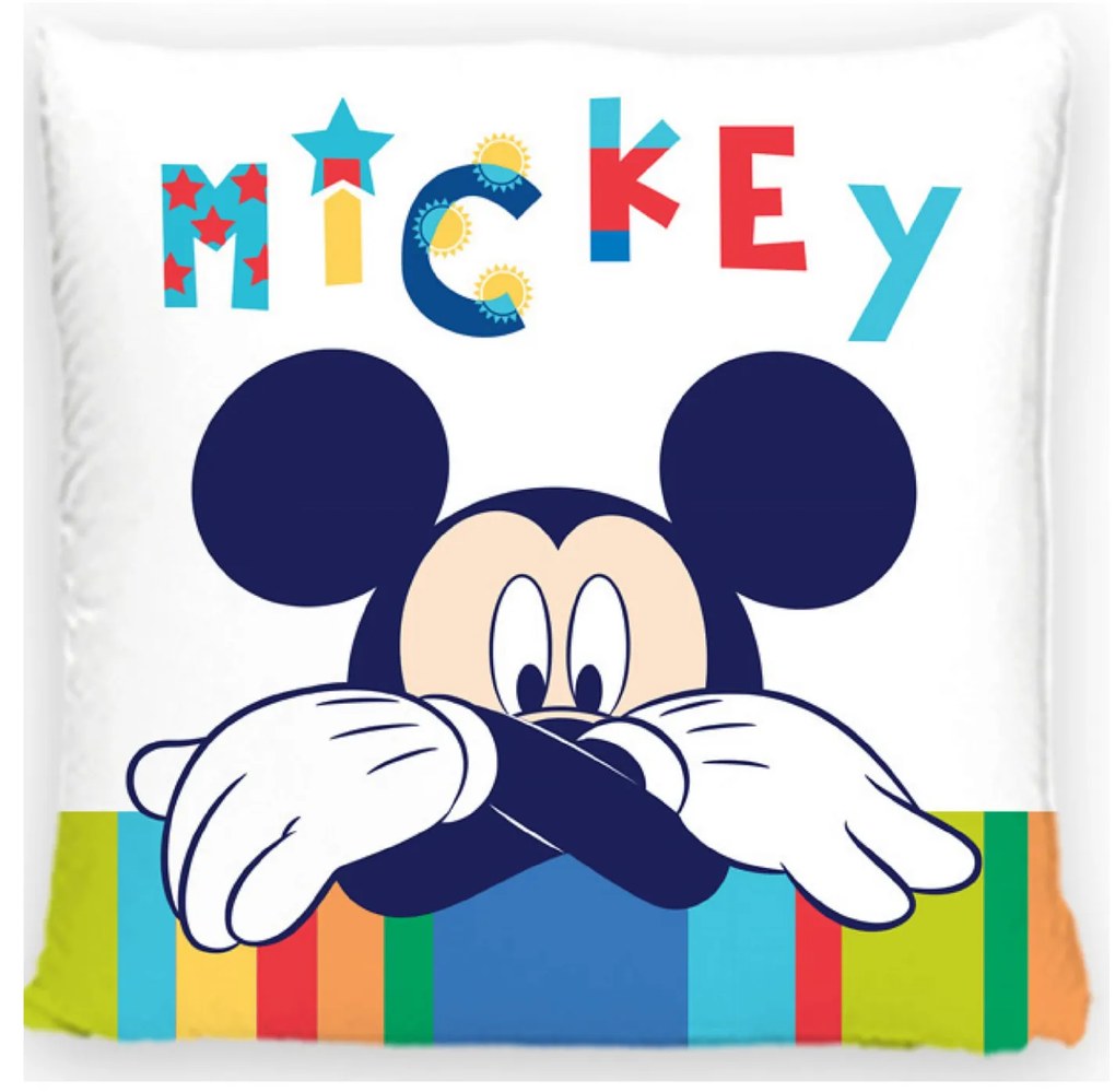 Carbotex DETSKÝ DEKORAČNÝ VANKÚŠ MICKEY 40X40 CM VZOROVANÁ