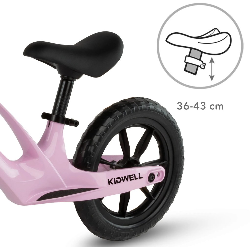 Kidwell Vito – ľahký magnéziový balančný bicykel 2,8 kg, EVA kolesá, ružový