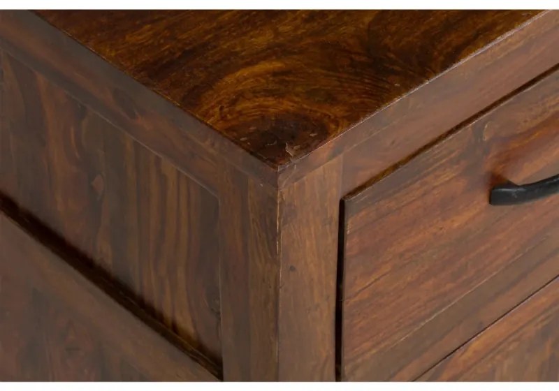 furniture-nabytek.cz - Masívny príborník Palison z palisandru, lakovaný, hnedý – 140×42×80 cm