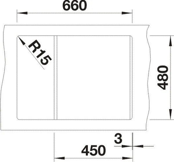 Blanco Metra 45 S Compact, silgranitový drez 680x500x190 mm, 1-komorový, antracitová, BLA-519561