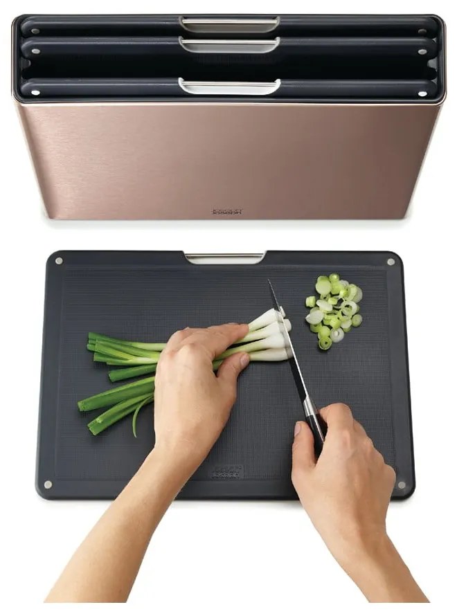 Dosky v súprave 4 ks so stojanom 7x35.5 cm Folio – Joseph Joseph