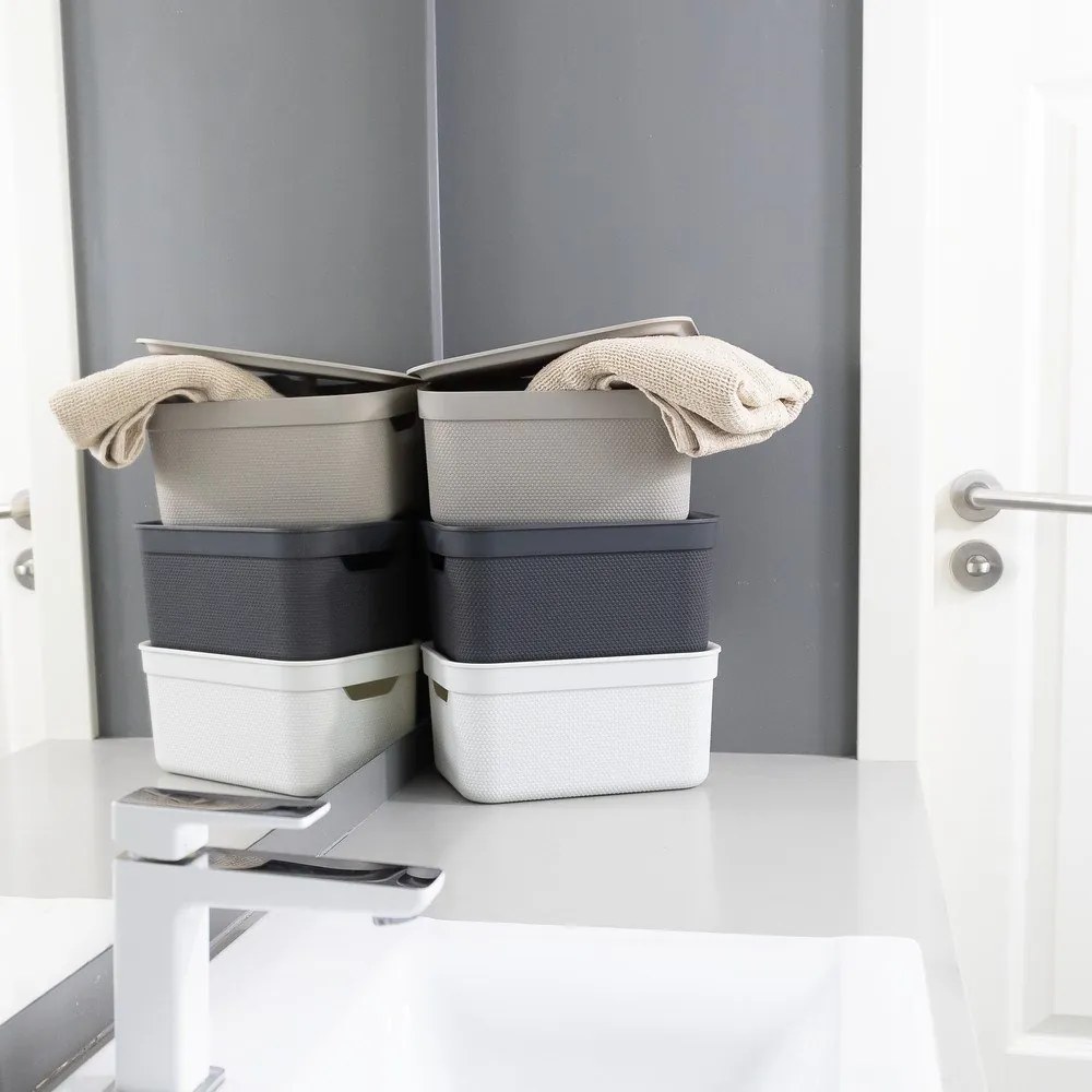 Plastový úložný box s vekom Deco - Rotho