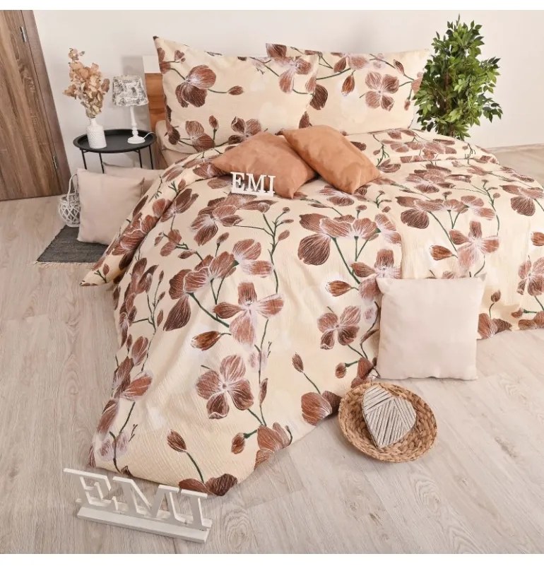 Obliečky krepové Davina EMI, Štandardný set jednolôžko obsahuje 1x 140x200 + 1x 70x90