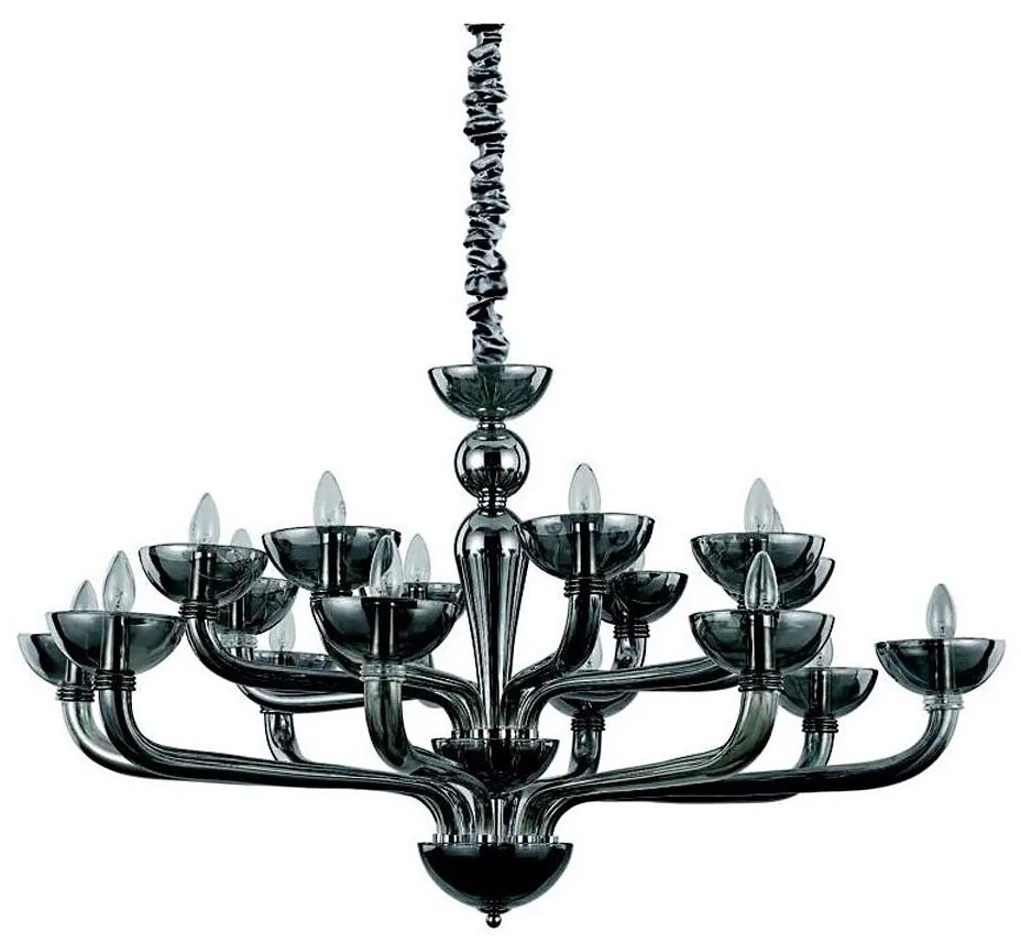 Ideal Lux - Luster na reťazi CASANOVA 16xE14/40W/230V pr. 120 cm šedá