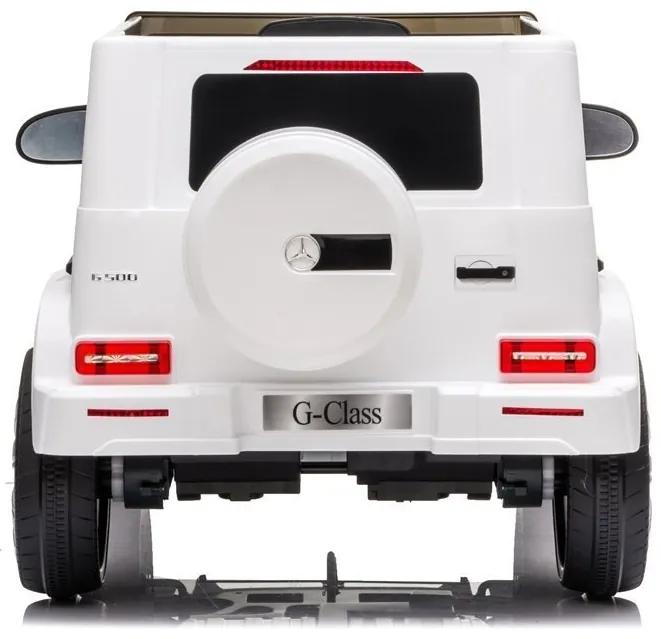 LEAN CARS ELEKTRICKÉ AUTÍČKO - MERCEDES  - G500 - Biele - 2x45W MOTOR - 1x12V4,5Ah BATÉRIA -2021