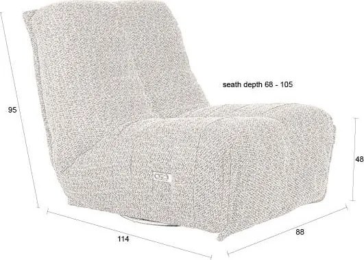 Béžové polohovacie relaxačné kreslo Hamilton – Dutchbone