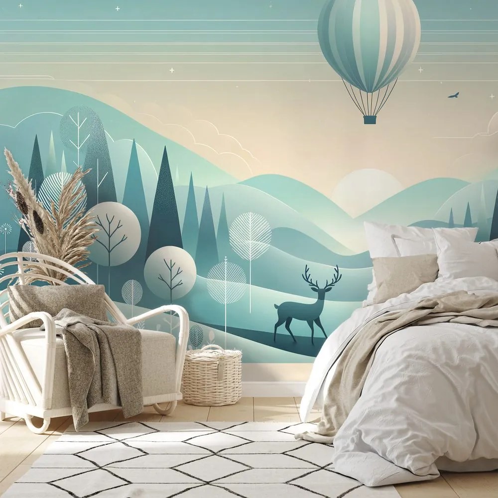 Tapeta snová krajina s balónom