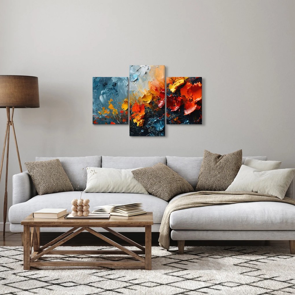Obraz - Abstraktná maľba kvetov III. (90x60 cm)