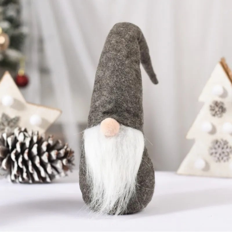 Vianočný škriatok WINTER GNOME 30 cm, sivý
