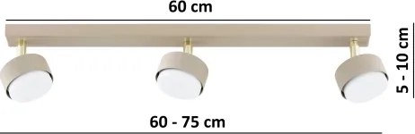 Brilagi - LED Bodové svietidlo MONO 3xGX53/30W/230V béžová