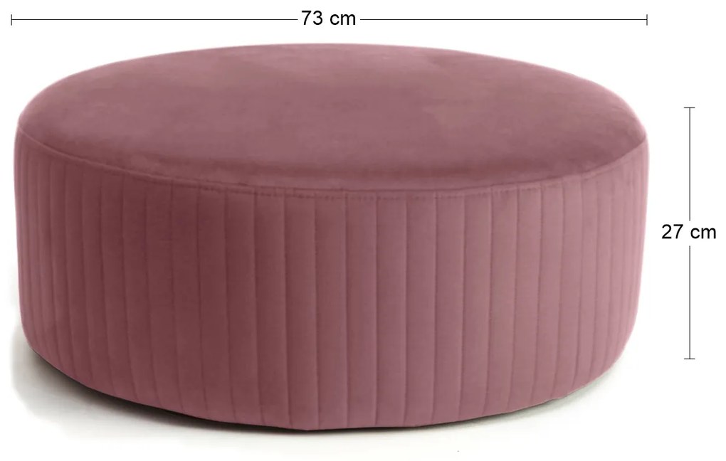 Okrúhla taburetka Leva - ružová