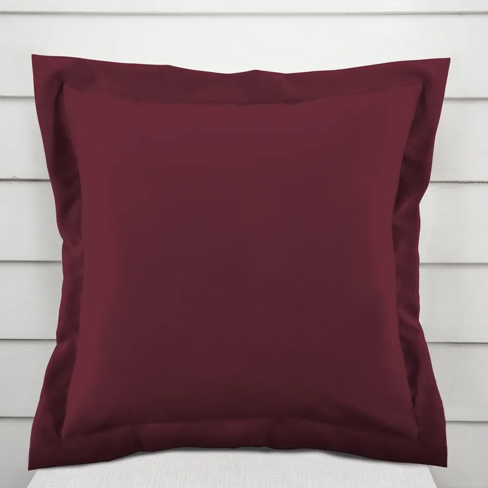 Biante Dekoračná obliečka na vankúš s lemom Rongo RG-085 Tmavá bordó 45 x 45 cm
