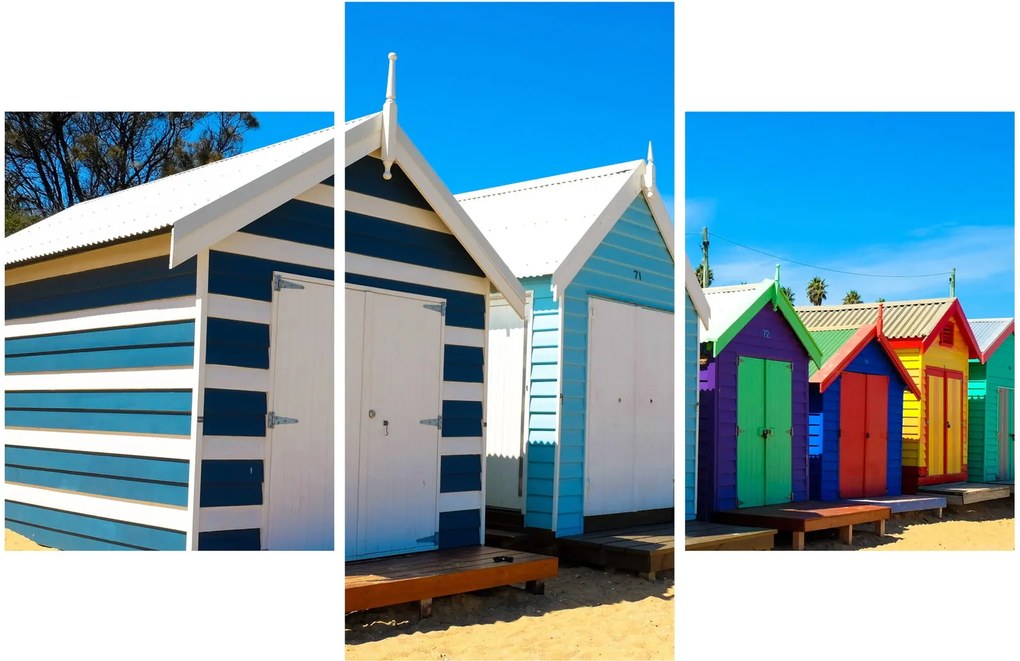 Obraz - Pláž Brighton, Melbourne, Austrália (90x60 cm)
