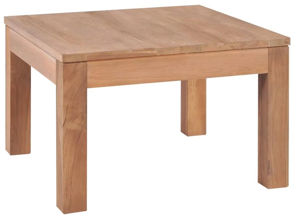 vidaXL Konferenčný stolík z teakového dreva prírodný vrch 60x60x40 cm