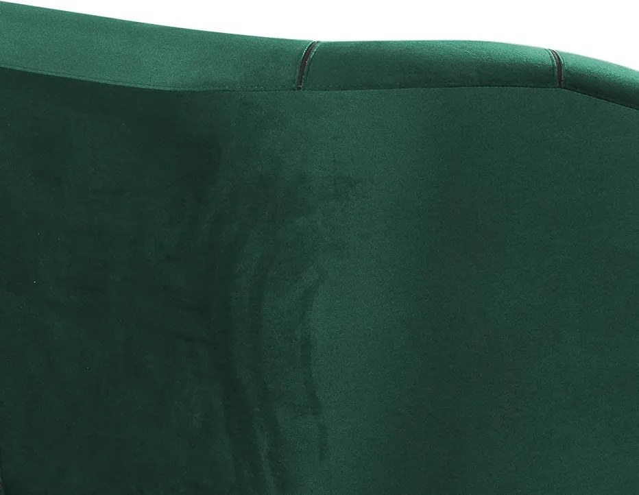 Trojmiestna pohovka Olivio, fľaškovo zelená zamatová  látka