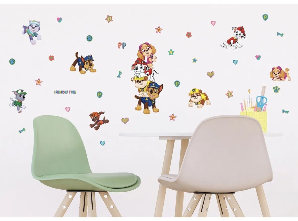 Samolepiaca dekorácia Paw Patrol Friendship Fun, 30 x 30 cm