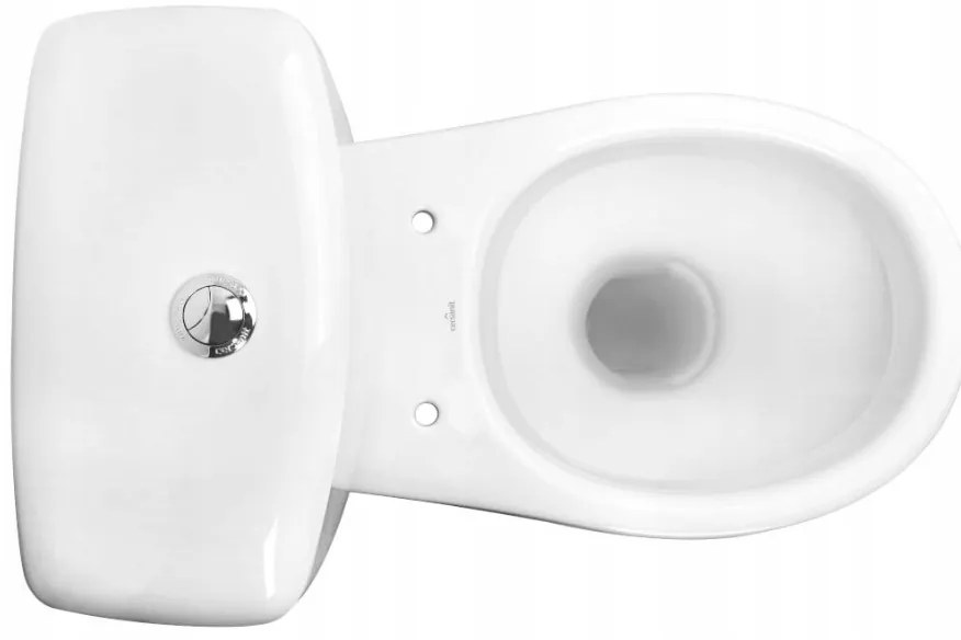 Cersanit Kaskáda, kombi wc so splachovaním 3/6l, vertikálny odpad + sedátko s polypropylénu, biela, K100-207
