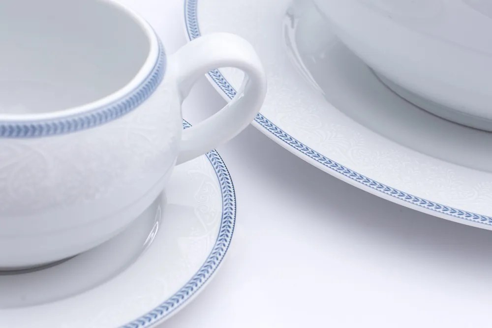 Jídelní souprava, karlovarský porcelán, Thun, Opal, krajka, 25 dílná