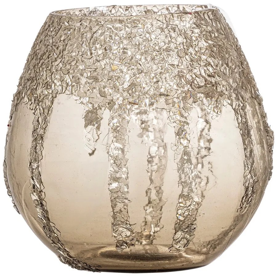 Sklenený svietnik na čajovú sviečku Frosty – Bloomingville