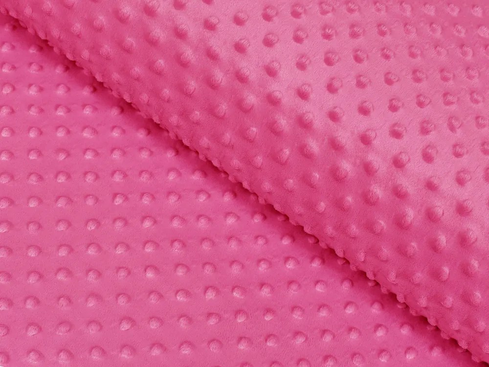 Biante Detská obliečka na vankúš Minky 3D bodky MKP-020 Ružovo fialová 45 x 45 cm