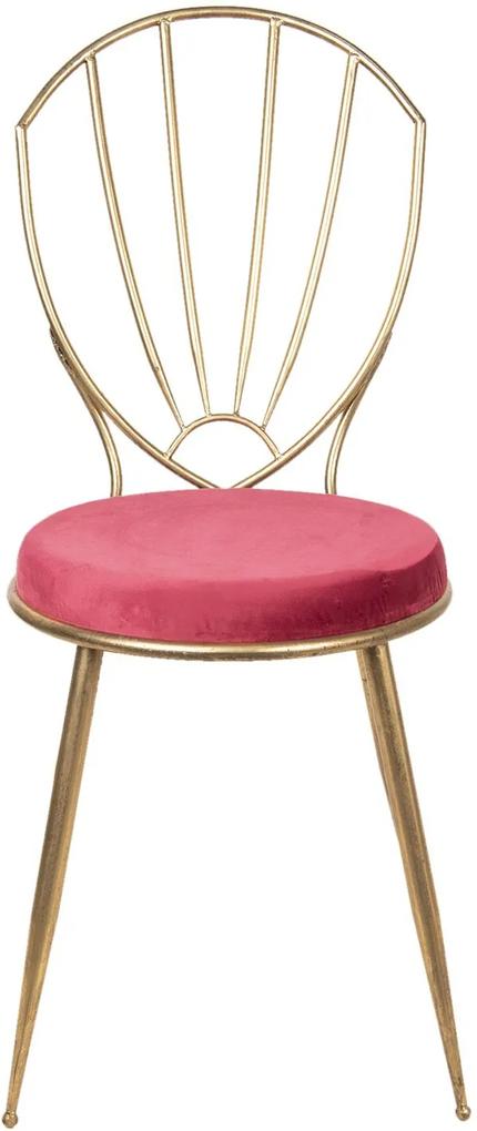 Kovová zlatá stolička Red gold - 46*58*97 cm