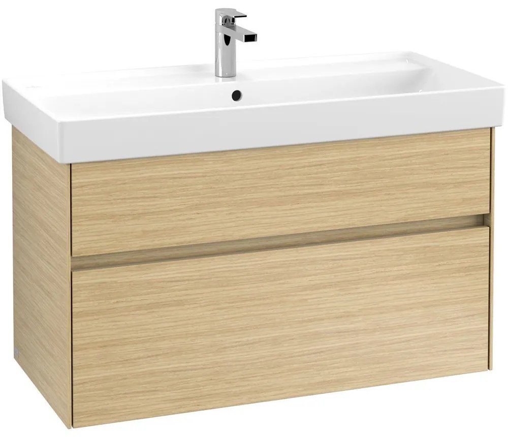 VILLEROY &amp; BOCH Collaro závesná skrinka pod umývadlo, 2 zásuvky, 954 x 444 x 546 mm, Nordic Oak, C01100VJ