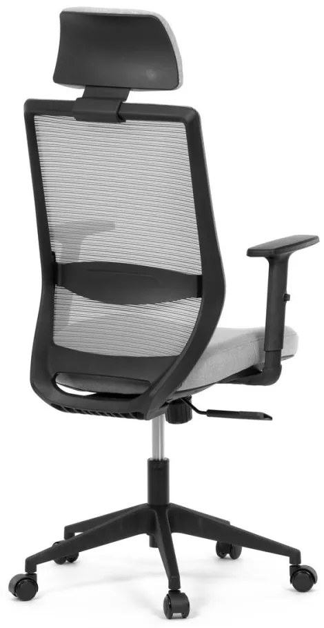 Kancelárska ergonomická stolička SENA — sieť / látka, čierna / šedá