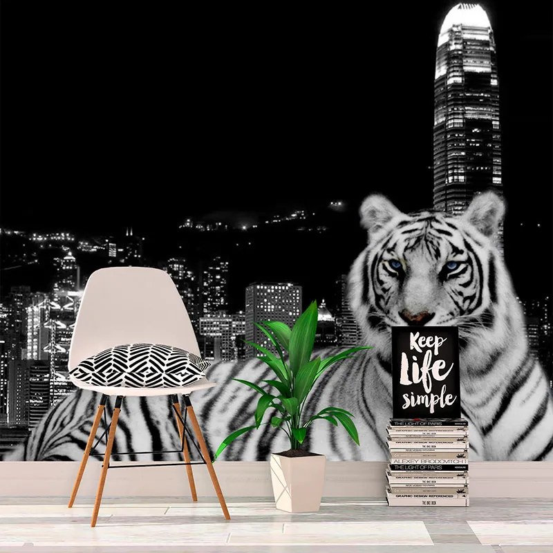 Sablio Tapeta Mestský tiger - 125x75 cm