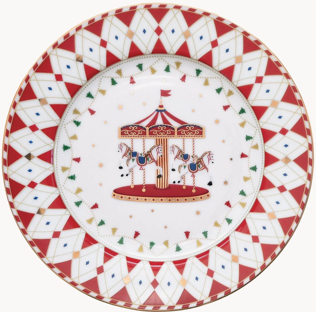 Porcelánové dezertné taniere Christmas Wonderland, 6 ks