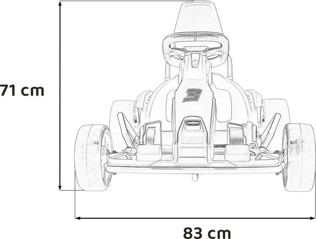 Ramiz Detská motokára na batérie Fast 3 Drift biela + funkcia Drift + motory 2x150W + rádio LED + pásy