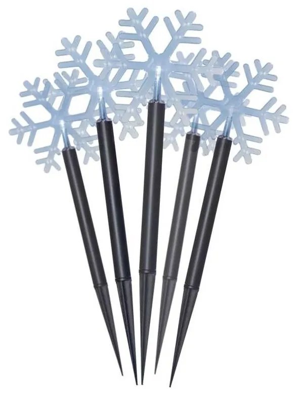 LED  Vianočná vonkajšia dekorácia 5xLED/3xAA IP44 vločky