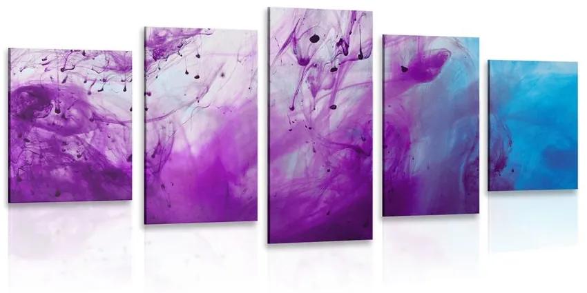 5-dielny obraz kúzelná fialová abstrakcia Varianta: 100x50