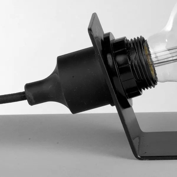 ONLI - Stolná lampa WIRE 1xE27/15W/230V 9 cm čierna