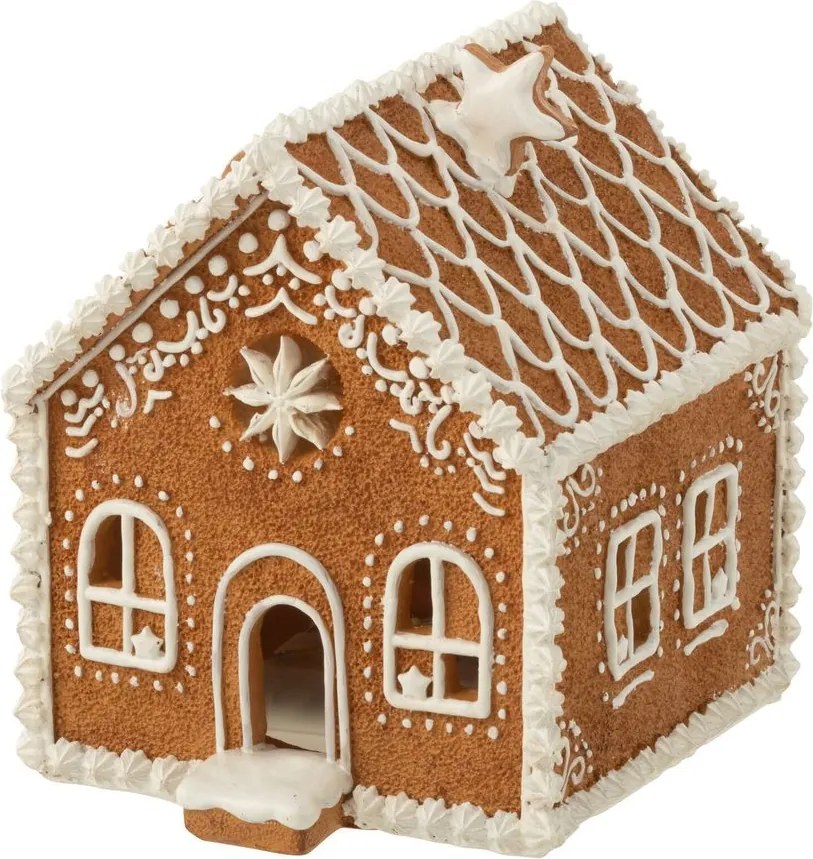 Vianočná perníková chalúpka s Led svetielkami Gingerbread House - 18*15*17cm/ 3*AA