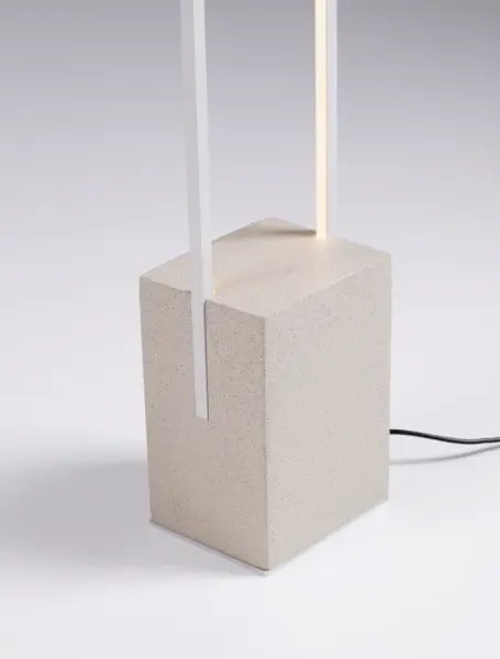 Moderná stojaca lampa Lithos Biela