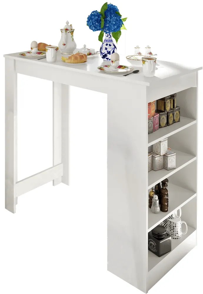 Barový stôl AUSTEN, biela