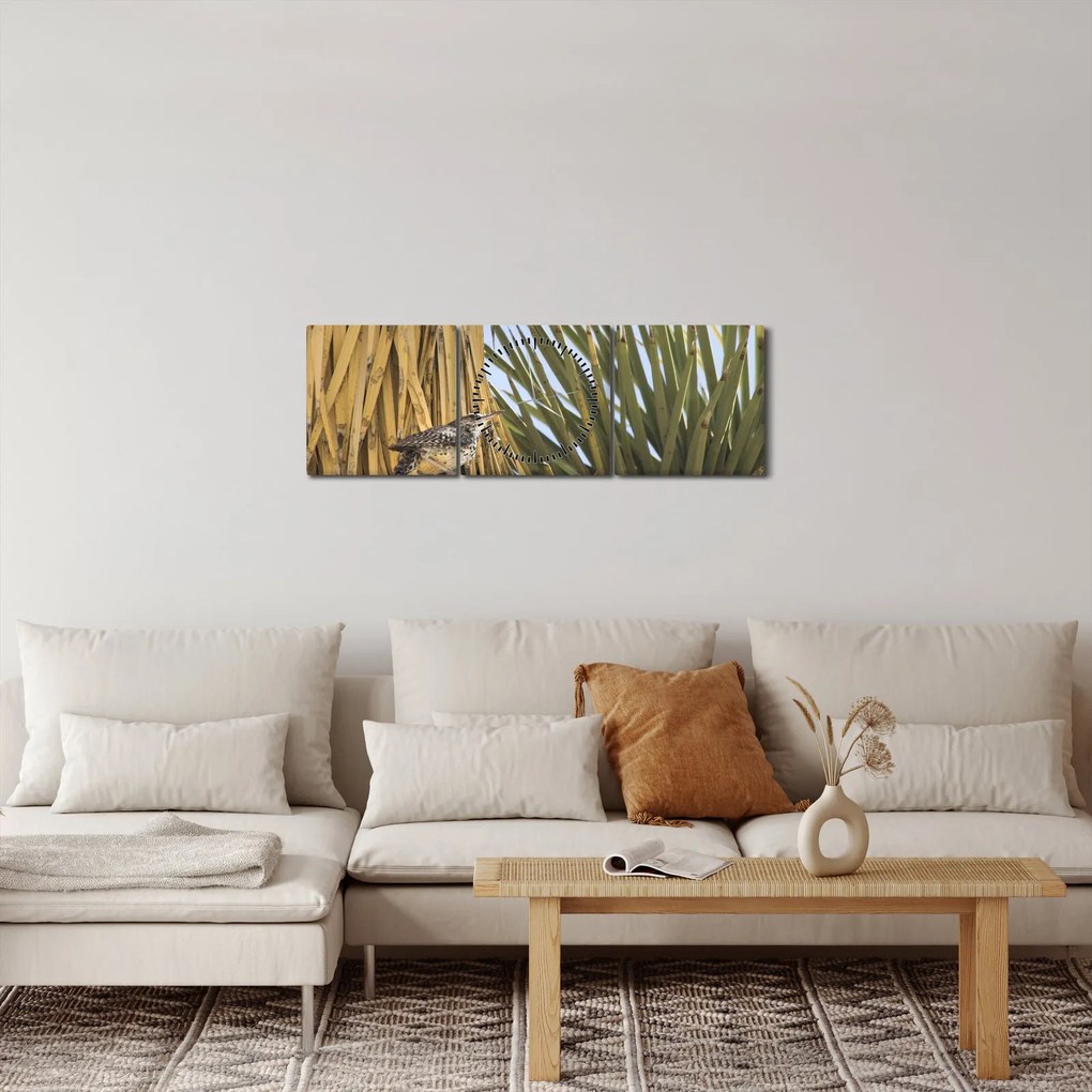 Obraz - Oriešok (s hodinami) (90x30 cm)