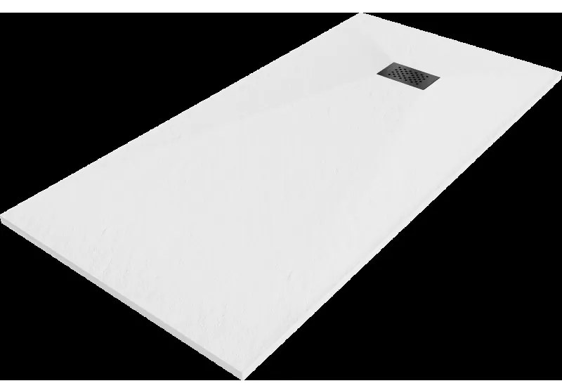 Mexen Hugo sprchový žľab obdĺžny SMC 180 x 80 cm, biely, kryt čierny - 42108018-B