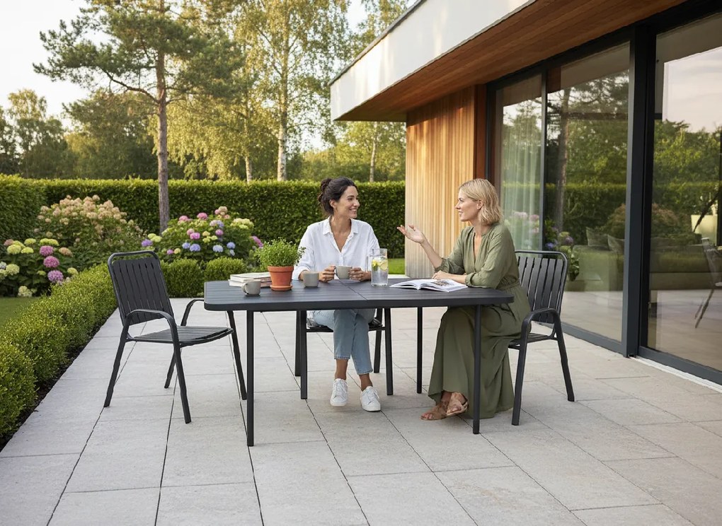 Garden Line ZÁHRADNÁ STOLIČKA TMAVOSIVÁ 56 x 63 x 89 CM