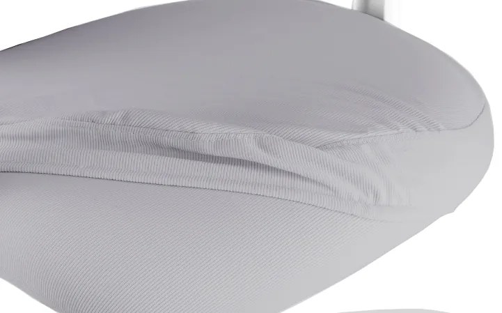 Detská rastúca stolička Neoseat KIDDY FIVE — látka, prateľný poťah, sivá