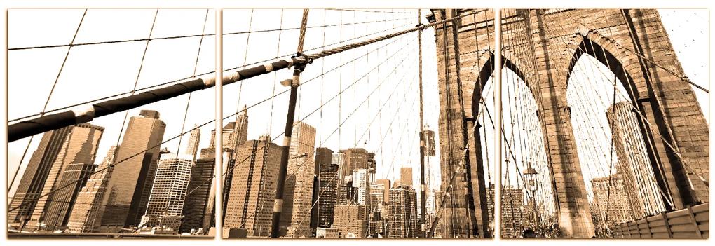 Obraz na plátne - Manhattan Bridge - panoráma 5925FC (90x30 cm)