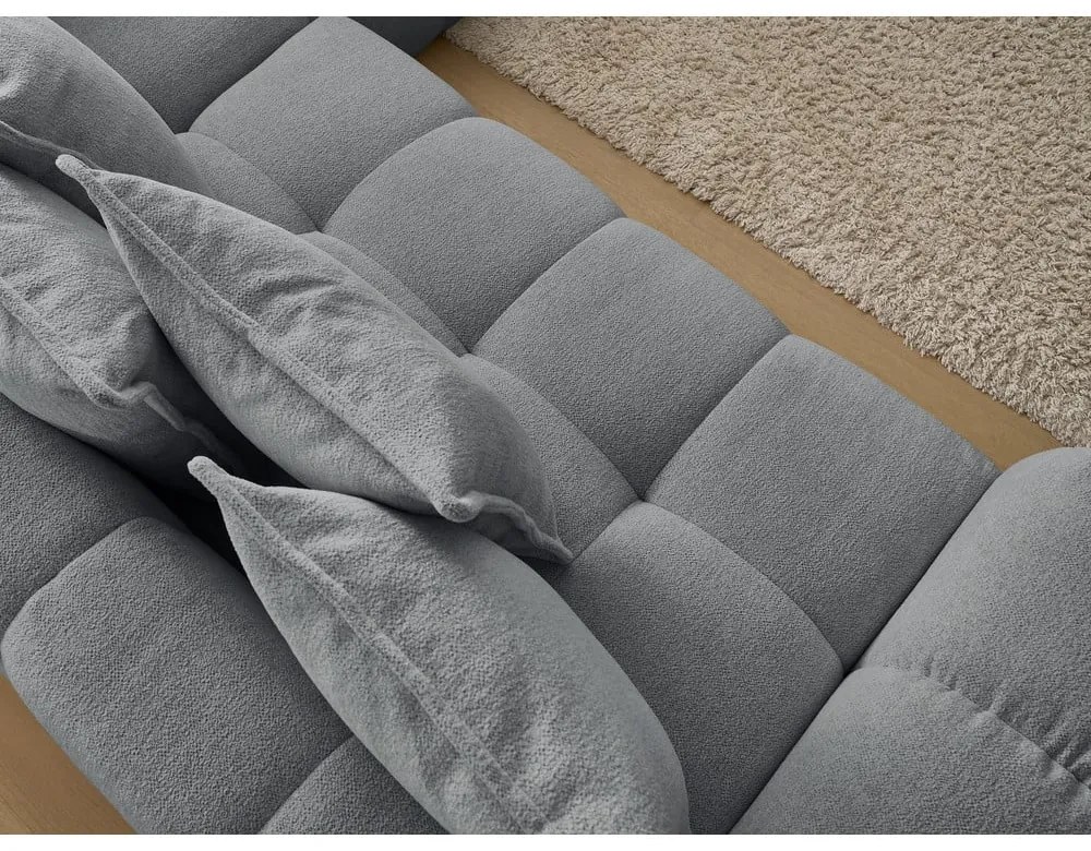 Tmavosivá ženilková rozkladacia/s úložným priestorom rohová pohovka (pravý roh/do L) Everest – Bobochic Paris