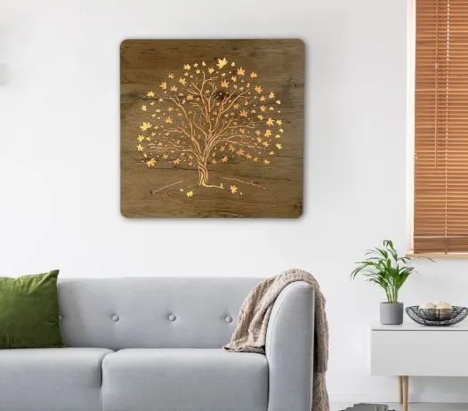 Podsvietený obraz strom Javor