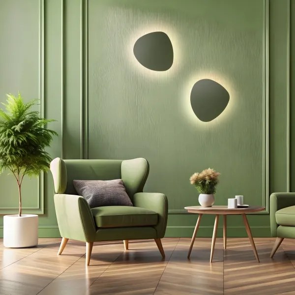 Nástenné svietidlo STONE 3xG9/8W/230V 37x49 cm zelená