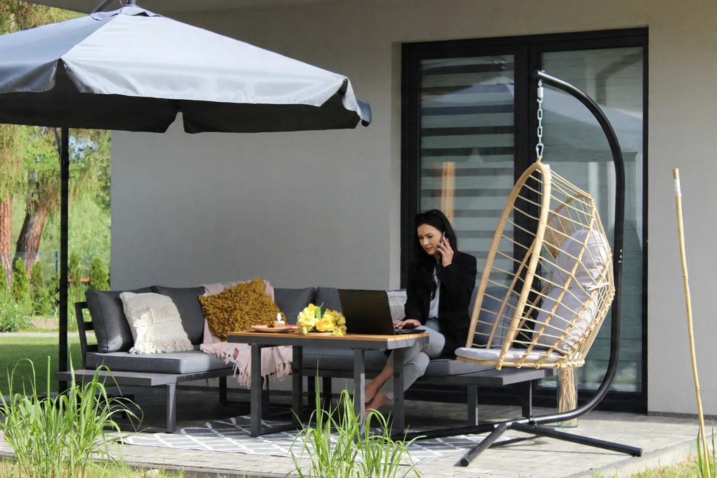 CH Hliníkový záhradný nábytok Bogota - sivá