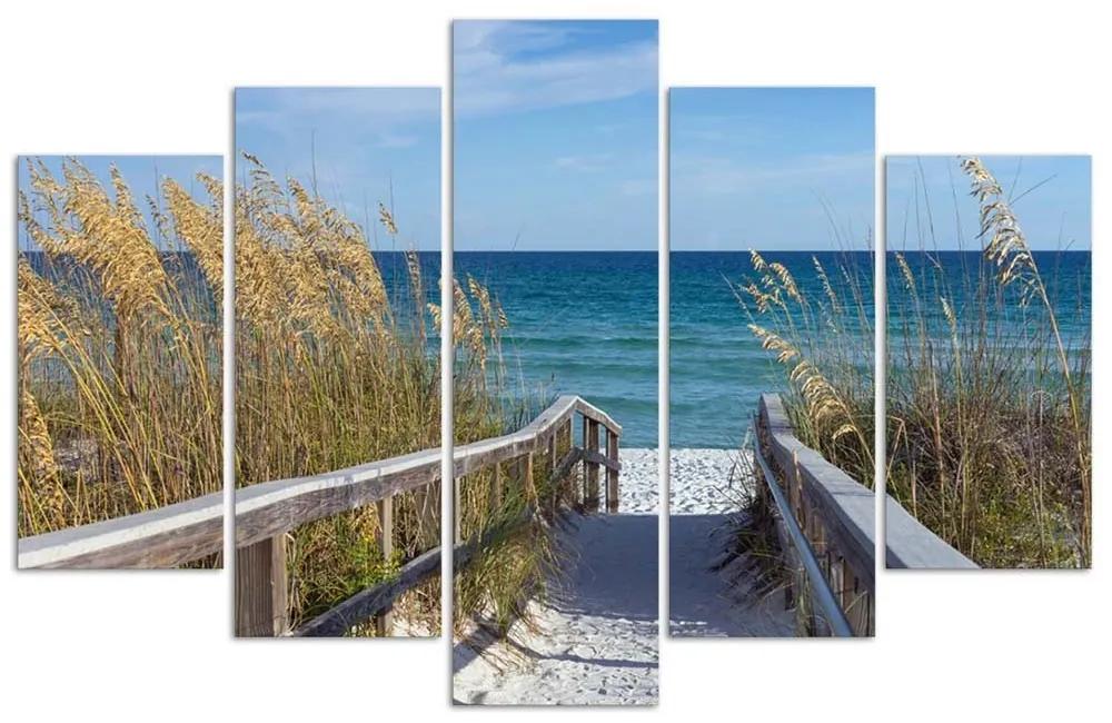 Obraz na plátně pětidílný Příroda mořské pláže - 150x100 cm