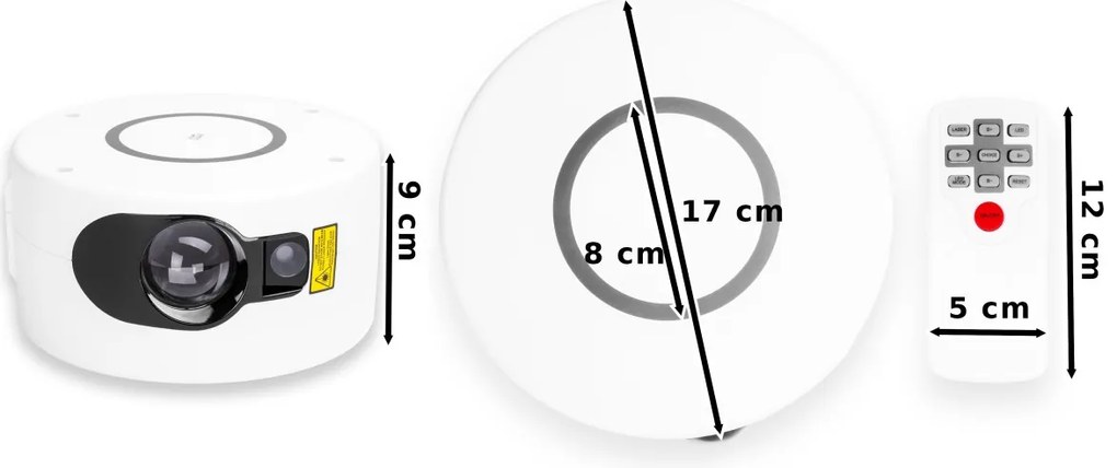 Projektor SPIRAL bílý